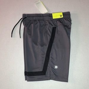 All In Motion Boys Side Stripes Training Shorts, Color Gray, M(8/10)